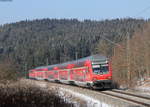 RE 19035 (Stuttgart Hbf-Singen(Htw)) mit Schublok 111 139-2 bei Neufra 20.1.17