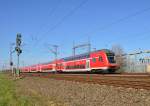 RE1 Zug nach Aachen in Langfeld Berghausen am 9.3.2014