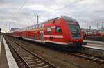 RE3 (RE3351) von Schwedt(Oder) nach Berlin Hauptbahnhof (tief) verlässt am 10.3.2017 den Bahnhof Berlin Lichtenberg.