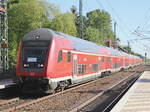 Doppelstock-Steuerwagen des Sonderzuges geschoben von 146 106-0 mit 7 Dosto zum Kirchentag 2017 von Berlin nach Lutherstadt Wittenberg am 28.