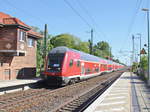 Sonderzug geschoben von einer unbekannt gebliebenen BR 146 mit 7 Dosto zum Kirchentag 2017 von Berlin nach Lutherstadt Wittenberg am 28.