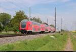 DABpbzfa  Charlotte von Veltheim  mit Schublok 146 024 der Elbe-Saale-Bahn (DB Regio Südost) als RE 16321 (RE30) von Magdeburg Hbf nach Halle(Saale)Hbf fährt in Braschwitz auf der Bahnstrecke Magdeburg–Leipzig (KBS 340).
[10.5.2018 | 13:37 Uhr]