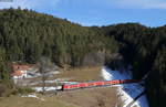 RE 4720 (Konstanz-Karlsruhe Hbf) mit Schublok 146 232-4 bei Nußbach 14.2.19