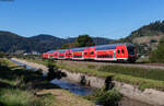 RE 4723 (Karlsruhe Hbf - Konstanz) mi Schublok 146 237-3  Karlsruhe  bei Haslach 22.9.22.