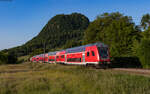 RE 4712	(Konstanz - Karlsruhe Hbf) geschoben von 146 230  750 Jahre Radolfzell  bei Singen 2.6.23  