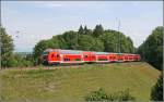 RE 30028  OBERBAYERN-EXPRESS  von Salzburg nach Mnchen Hauptbahnhof wird gleich durch den Bahnhof Aling fahren.