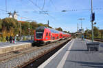 Ein RE50 erreicht Freising zur Fahrt in Richtung München Hbf. (29.10.2023)