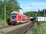 Ein Regionalzug bei Stuttgart-Feuerbach im Sommer 2007.