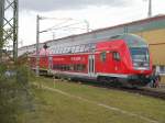 Doppelstockwagen der neuesten Bauart in Erfurt 'Hp.