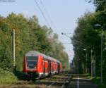 IRE 5184 nach Karlsruhe Hbf mit Schublok 146 237-3  Karlsruhe  bei der Durchfahrt Markelfingen 27.8.08