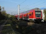 RE 3717 mit Doppelstock-Steuerwagen 3.Gattung auf den Weg nach Werdau am Kilometer 68,0 Hhe Ortseingang Langenhessen.