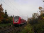 RE 21424 kurz nach der Ausfahrt aus Reinfeld (Holst.) am 2.11.08.