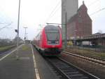 Nachschuss auf den RE 21420 von Hamburg Hbf nach Lbeck Hbf bei der Einfahrt in Bad Oldesloe am 6.12.08.