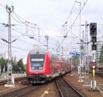 Hier zu sehen ist der RE2 auf der Fahrt von Rathenow nach Cottbus.