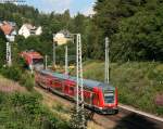 IRE 4720 (Konstanz-Offenburg) mit Schublok 146 233-2  Donaueschingen  am ehemaligen Bahnhof Sommerau 16.7.09.