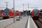 FRANKFURT (Oder), 28.09.2009, RE11 nach Cottbus und RE1 nach Brandenburg