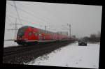 RE von Mannheim Hbf nach Frankfurt(Main)Hbf.Am 14.02.10 in Lampertheim.