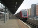 Hier ein RE1 nach Eisenhttenstadt, bei der Ausfahrt am 27.2.2010 aus Potsdam Hbf.