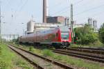 RE aus Leipzig in Richtung Magdeburg kurz vor Dessau Hbf am 22.05.2010