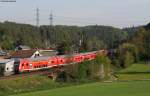 RE 19031  (Stuttgart Hbf-Singen (Htw) mit Schublok 146 201-9 bei Engen 25.4.11