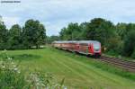 RE 4259 auf der Fahrt von Nrnberg Hbf nach Mnchen Hbf via Regensburg kurz vor dem Zielbahnhof Mnchen Hbf (Aufgenommen bei Feldmoching), 10.08.2011