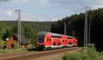 RE 5320 (Kreuzlingen-Karlsruhe Hbf) mit Schublok 146 236-5  Triberg  bei St.Georgen 29.5.12