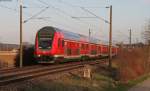 RE 5323 (Kreuzlingen-Karlsruhe Hbf) mit Schublok 146 239-9  Hausach  bei Welschingen 15.4.13