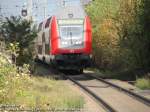 RE nach Braunschweig hat gerade Porta Westfalica verlassen. Nchster Halt ist Minden.