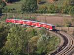 Stwg 764 mit geschobener BR 111 als RB 59153 von Nürnberg nach München, Aufgenommen am 03.10.13 bei Hagenacker