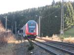 Am 13.12.06 fuhr der RE nach Karlsruhe am B31 vorbei Schublok war BR 146 234-0.