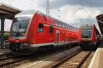 Hier links ein RE1 (RE18124) von Cottbus nach Magdeburg Hbf.