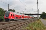 Ausfahrt am 10.08.2015 vom D-DB 50 80 86-35 065-1 als RE (Basel Bad Bf - Offenburg) zusammen mit der Schublok 146 109-4  Baden Württemberg erfahren/Lahr (Schwarzw)  aus dem Bahnhof von