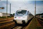 Ein Interregio in Richtung Berlin im Juni 1998 im Anschlubahnhof Zssow.