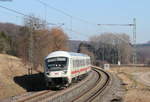 IC 2068 (Nrnberg Hbf-Karlsruhe Hbf) mit Schublok 101 063-8 bei Mgglingen 14.2.17