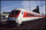 Fahrzeugausstellung am 21.9.1997 in Aachen West anläßlich des Tag des Lokführers:  IC Steuerwagen in roter Lack Version