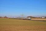 DB Fernverkehr IC Steuerwagen mit einer 101 am Ende am 18.11.18 auf der KBS630 bei Bad Vilbel Dortelweil 