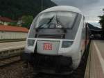 Der Steuerwagen des InterCity 2013 nach Oberstdorf im Bahnhof Immenstadt (Allgu).