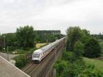 Ein IC2802 als Ersatzug von Mnchen Hbf nach Berlin Hbf.Am 01.06.08 bei der durchfahrt in Lampertheim.