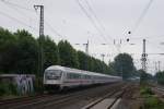 IC 2116 mit Schublok 101 016 Unicef am 07.06.2008 bei der Durchfahrt in Dsseldorf Oberbilk