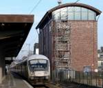 Nachschuss auf den IC 2116 Hamburg - Greifswald mit Steuerwagen am Zugende bei Durchfahrt in HH-Bergedorf, 06.02.2009  