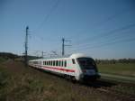 InterCity-Steuerwagen mit IC 2182 (Kassel-Stralsund), in der Nhe der Blockstelle Rostock-Riekdahl  24.04.09