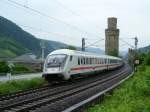 Der Steuerwagen vom EC 114  Wrther See  Klagenfurt-Dortmund fhrt am 17.6.10 mit diesem EC durch Oberwesel.