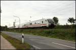 BlackNose: Steuerwagen vorraus ist IC 2212, Koblenz Hbf - Ostseebad Binz, in Richtung Norden unterwegs.