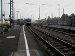 Der Steuerwagen des Ec 114 von Klagenfurt nach Dortmund bei der Einfahrt in den Bahnhof Freilassing.