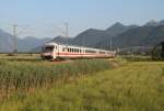 EC 117 von Frankfurt nach Klagenfurt in der Bernauer Kurve am 16.07.2013