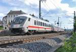 IC-Steuerwagen in Front bei der Ausfahrt vom Bf Remagen in Richtung Bonn - 29.08.2013