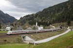 DB- Wendezug als EC216 bei Wald am Schoberpaß am 12.04.2016.