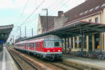 Ein „Karlsruher Kopf“ am Hausbahnsteig in Donauwörth am 17.9.08.  