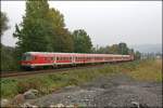 Aufnahmen wo die DB noch das Bild bestimmte: RB91 (RB 39164)  RUHR-SIEG-BAHN  geschoben von der 143 101 fhrt am 10.10.07 Richtung Hagen.