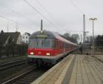 RE 21418 Hamburg Hbf - Kiel Hbf via Lbeck Hbf durchfhrt am 21.02.09 mit einem Karlsruher Stw.